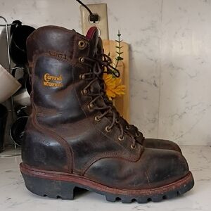 Chippewa Brown Leather Steel Toe Waterproof Work Boots